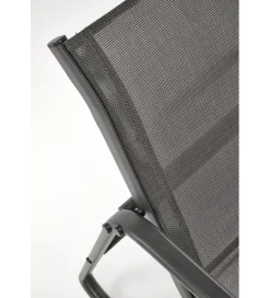 Halmar Zestaw ogrodowy CONOR sofa 114 cm dwa fotele 76 cm stolik 75 cm czarno szary