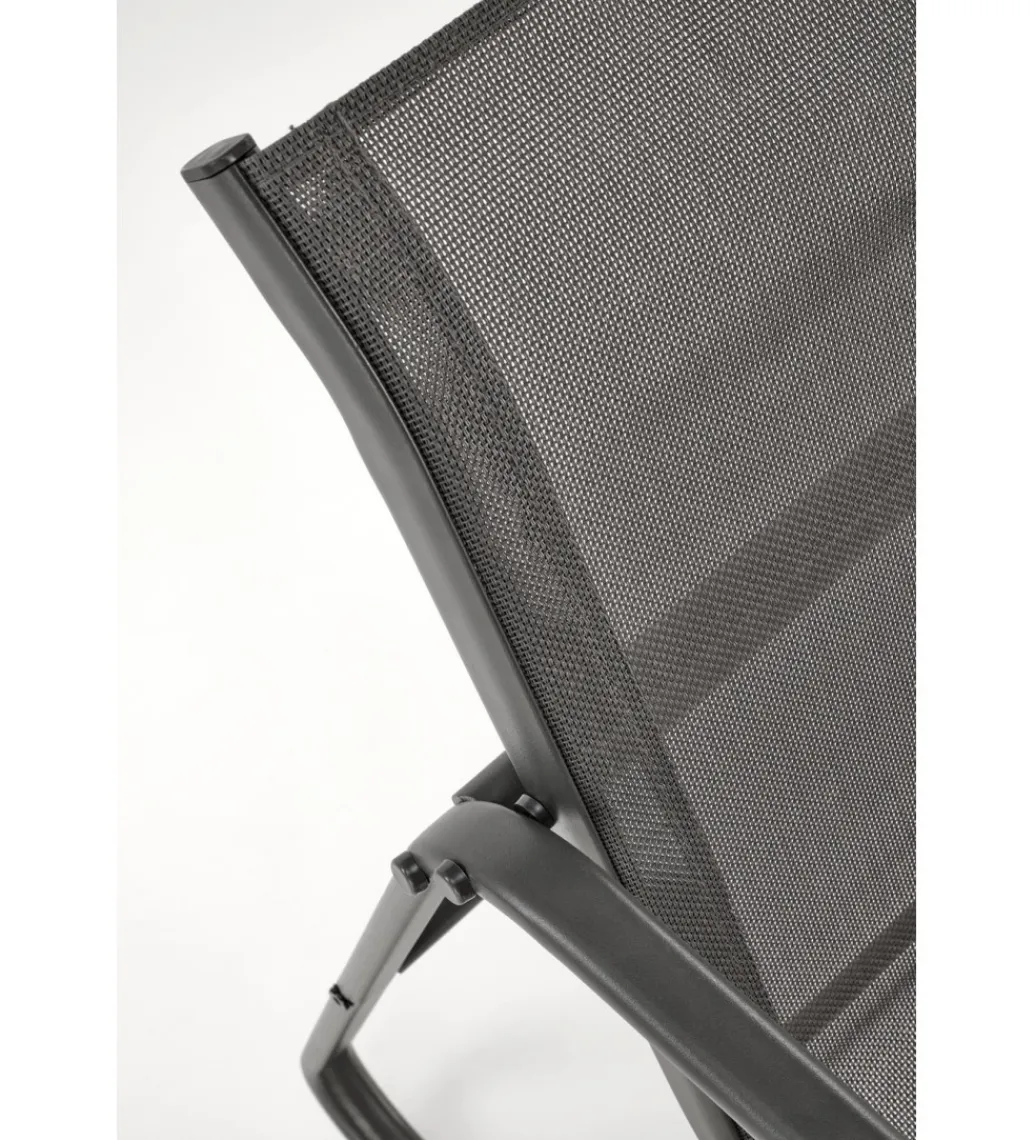 Halmar Zestaw ogrodowy CONOR sofa 114 cm dwa fotele 76 cm stolik 75 cm czarno szary