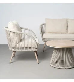 Zona-Design Zestaw ogrodowy DUNA sofa 153 cm dwa fotele 74 cm stolik 66 cm