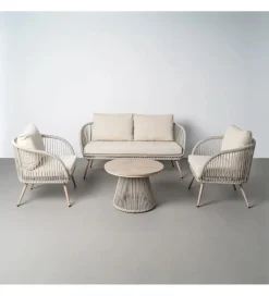 Zona-Design Zestaw ogrodowy DUNA sofa 153 cm dwa fotele 74 cm stolik 66 cm