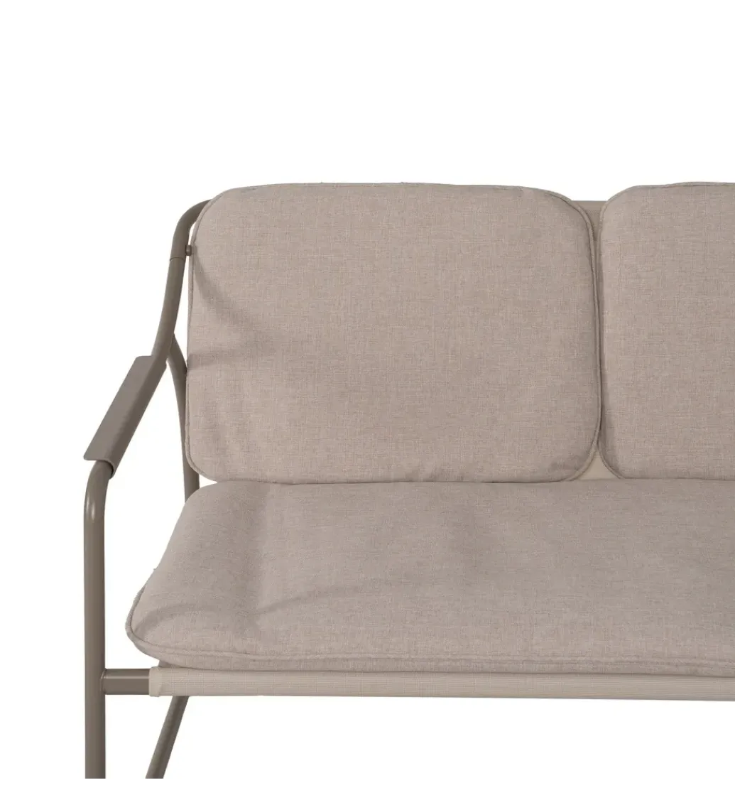 Zona-Design Zestaw ogrodowy OMAMA Szary 2 fotele + sofa + stolik