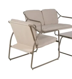 Zona-Design Zestaw ogrodowy OMAMA Szary 2 fotele + sofa + stolik