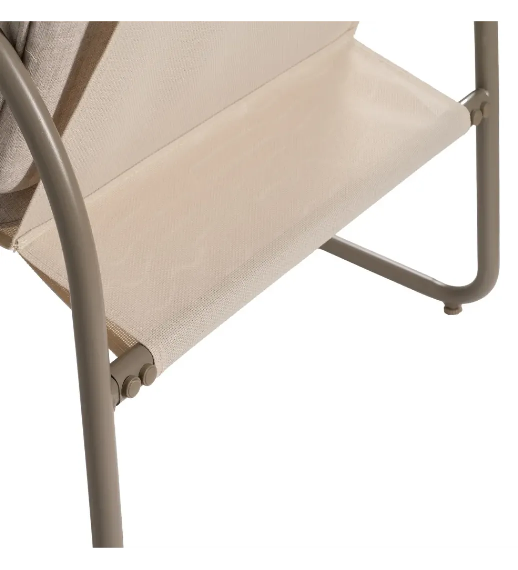 Zona-Design Zestaw ogrodowy OMAMA Szary 2 fotele + sofa + stolik