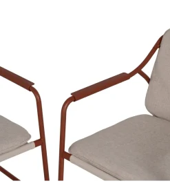 Zona-Design Zestaw ogrodowy OMAMA Terakota 2 fotele + sofa + stolik