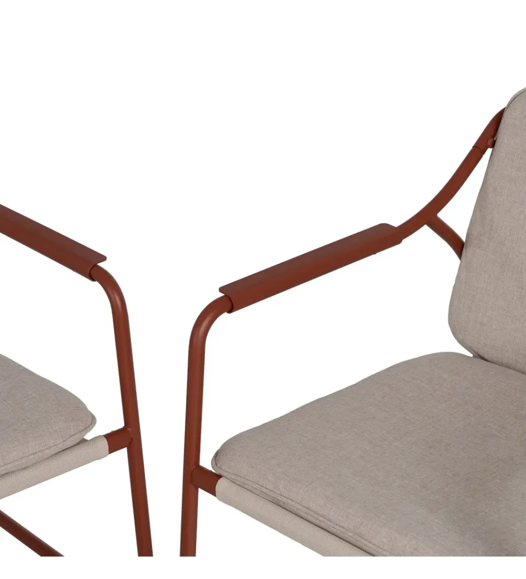 Zona-Design Zestaw ogrodowy OMAMA Terakota 2 fotele + sofa + stolik