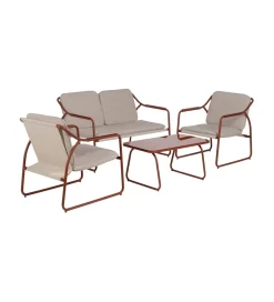 Zona-Design Zestaw ogrodowy OMAMA Terakota 2 fotele + sofa + stolik