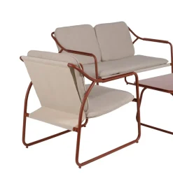 Zona-Design Zestaw ogrodowy OMAMA Terakota 2 fotele + sofa + stolik