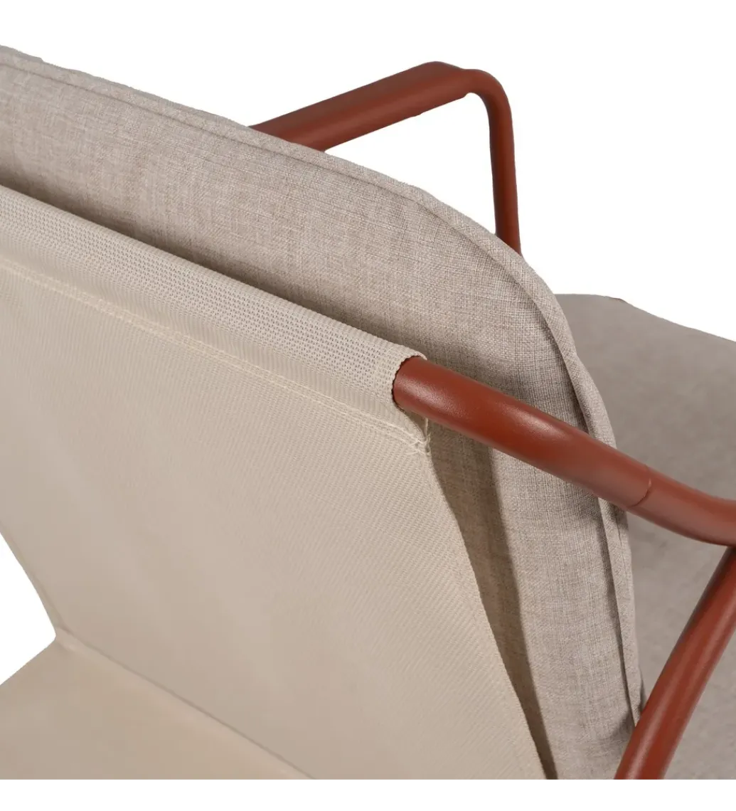 Zona-Design Zestaw ogrodowy OMAMA Terakota 2 fotele + sofa + stolik