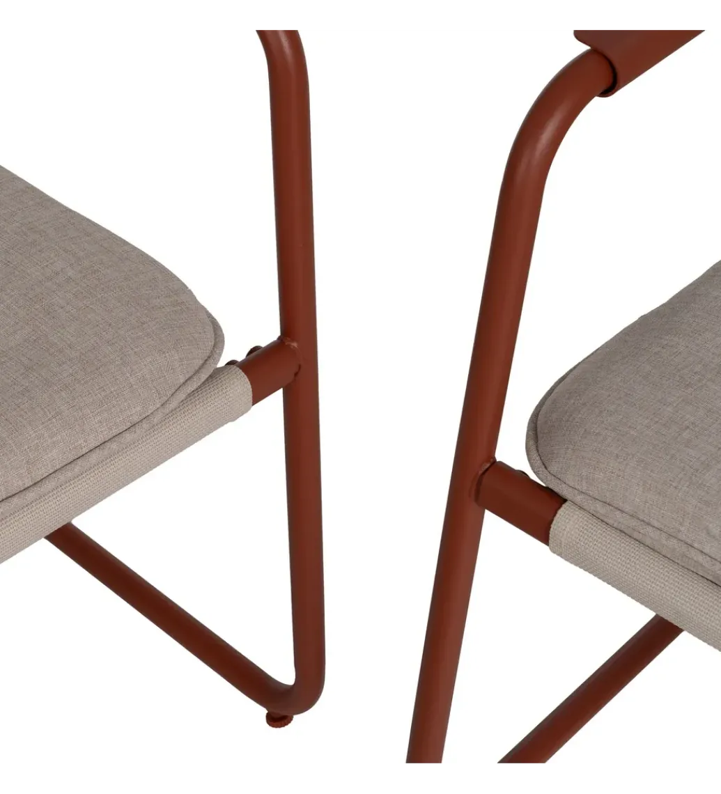 Zona-Design Zestaw ogrodowy OMAMA Terakota 2 fotele + sofa + stolik