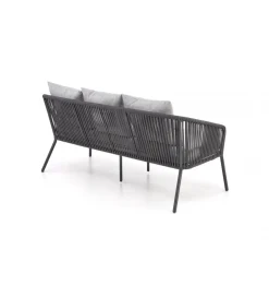 Halmar Zestaw ogrodowy ROCCA ciemnoszary - sofa + 2 x fotel + ława