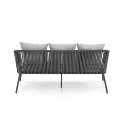 Halmar Zestaw ogrodowy ROCCA ciemnoszary - sofa + 2 x fotel + ława