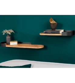 Invicta Interior Zestaw 2 półek PURE NATURE 40 do 60 cm drewno mango