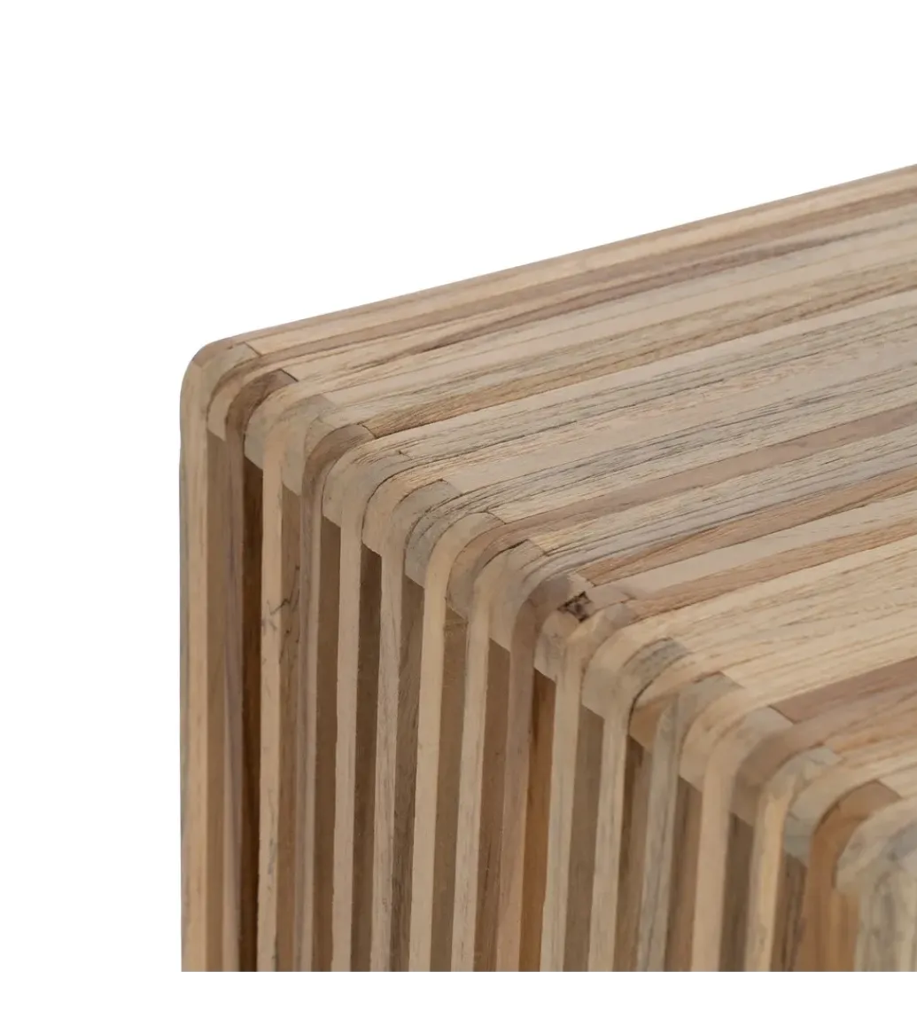 Zona-Design Zestaw 2 regałów BELLAMONTE drewno teak 86 cm 68 cm