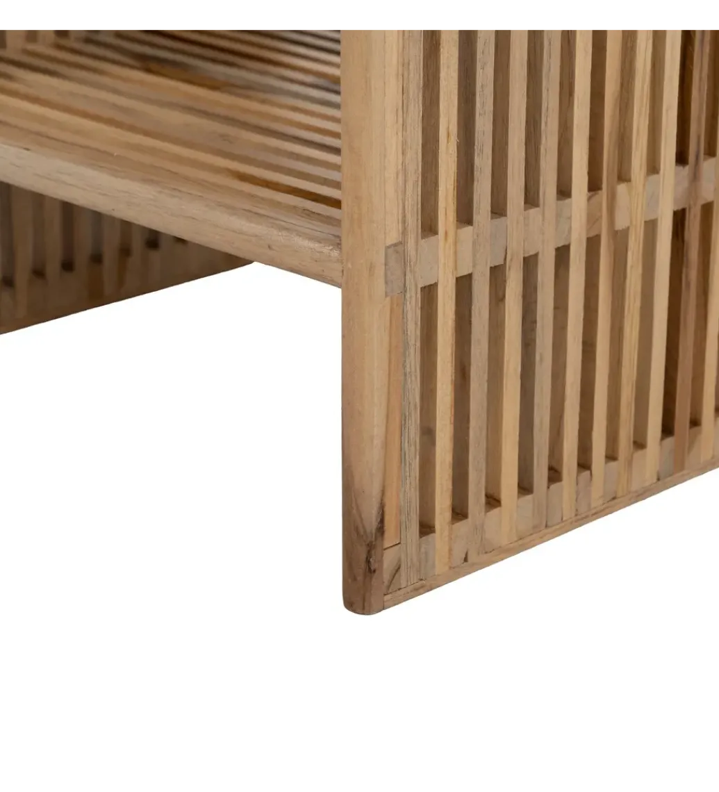Zona-Design Zestaw 2 regałów BELLAMONTE drewno teak 86 cm 68 cm