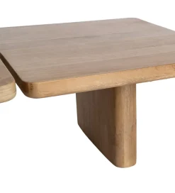 Zona-Design Zestaw 2 stolików kawowych ASANA 120 cm drewno mango
