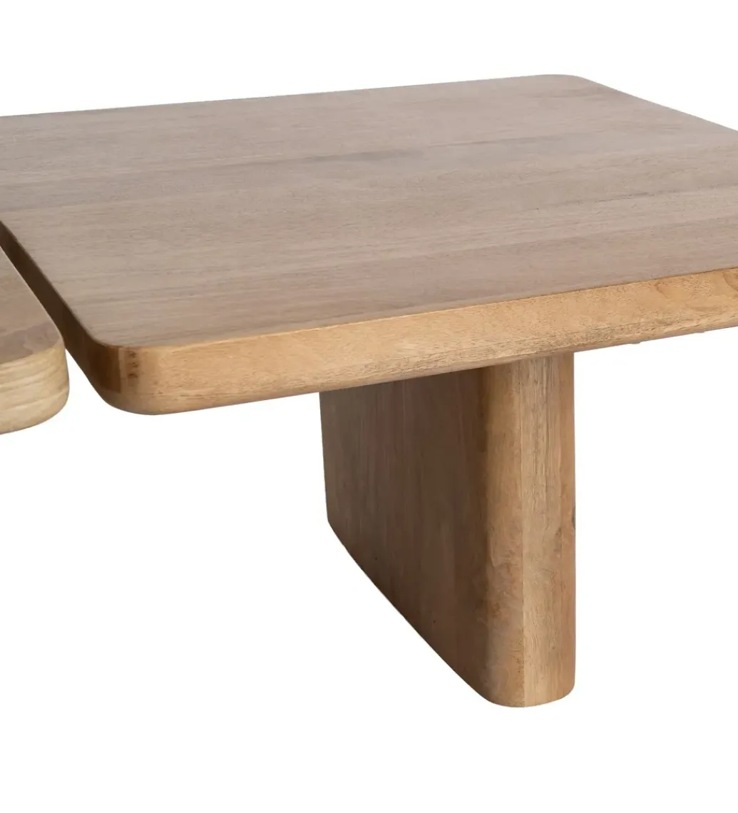 Zona-Design Zestaw 2 stolików kawowych ASANA 120 cm drewno mango