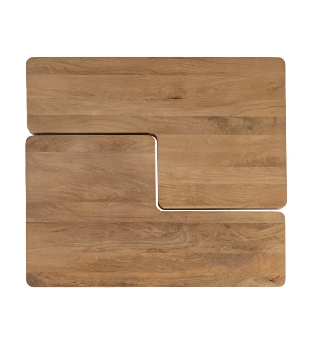 Zona-Design Zestaw 2 stolików kawowych ASANA 120 cm drewno mango