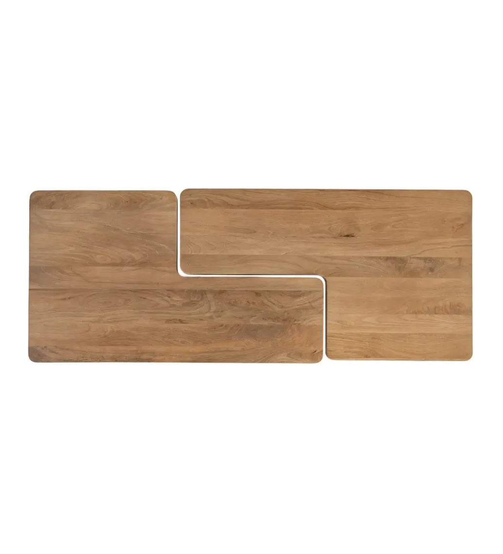 Zona-Design Zestaw 2 stolików kawowych ASANA 120 cm drewno mango