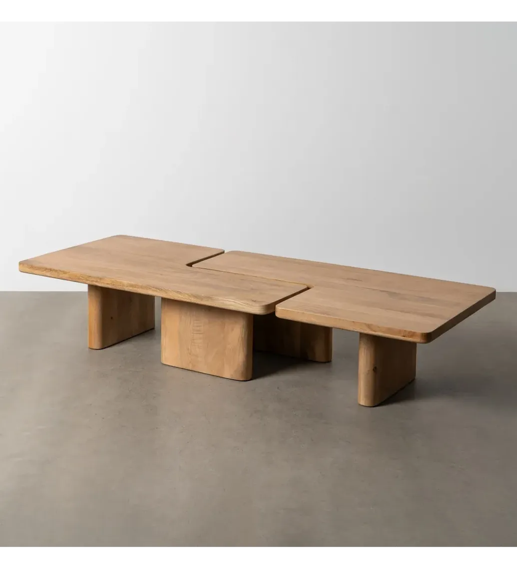 Zona-Design Zestaw 2 stolików kawowych ASANA 120 cm drewno mango