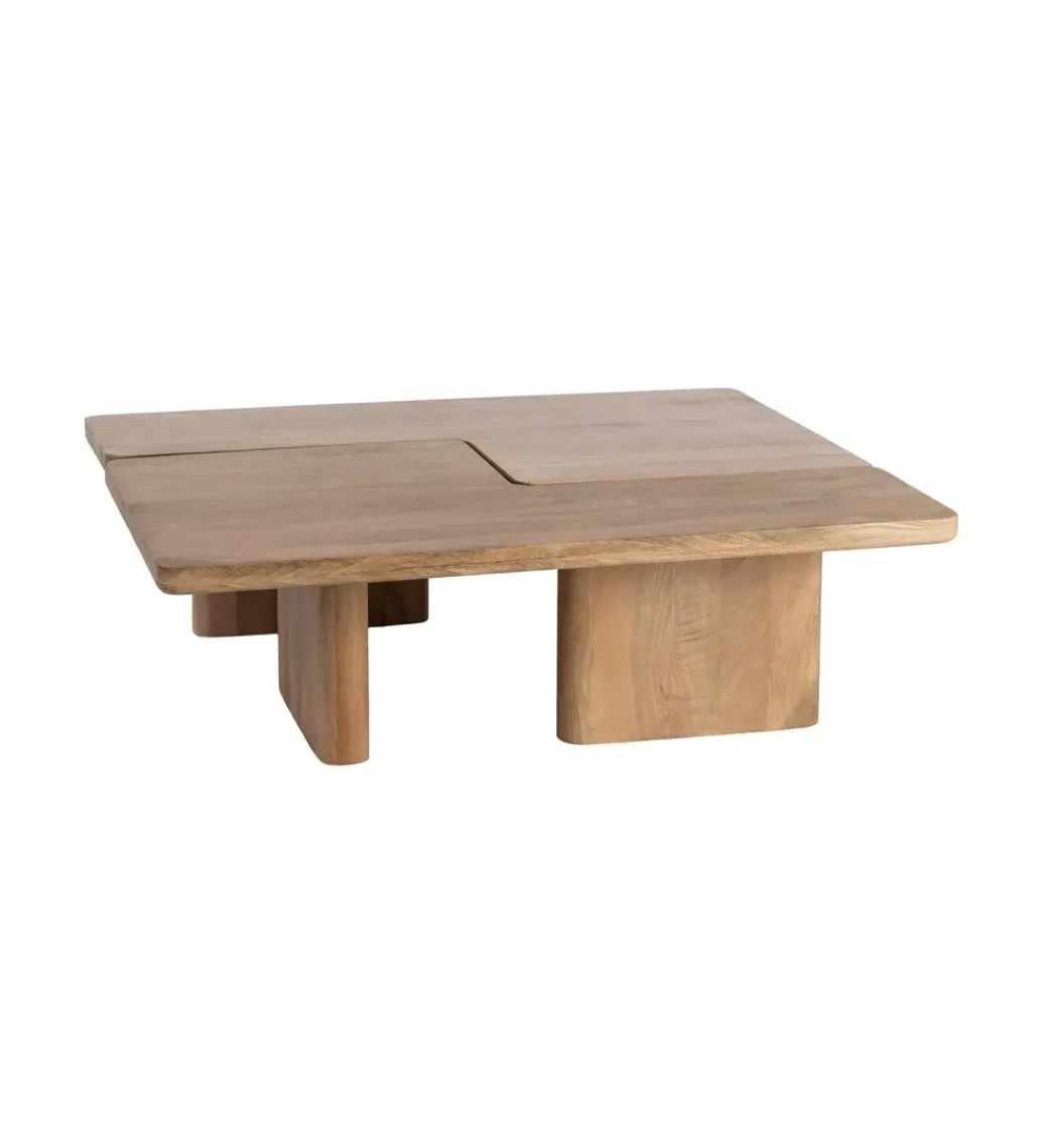 Zona-Design Zestaw 2 stolików kawowych ASANA 120 cm drewno mango
