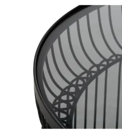 Zona-Design Zestaw 2 stolików kawowych FUKAO 65 cm 53 cm czarne
