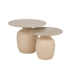 Zona-Design Zestaw 2 stolików kawowych MARIKU 60 cm & 50 cm