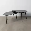 Zona-Design Zestaw 2 stolików kawowych NOVAJ 87 i 83 cm czarne