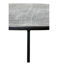 L&L Zestaw 2 stolików kawowych RENGO 61 cm 76 cm antyczny brąz czarny