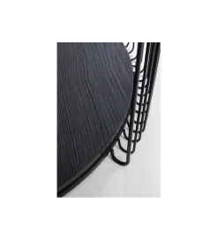 KARE Zestaw 2 stolików kawowych WIRE czarne drewno jesion