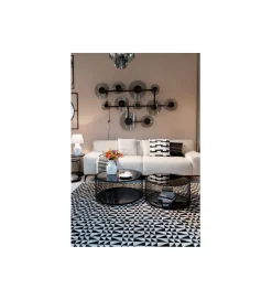 KARE Zestaw 2 stolików kawowych WIRE 69 cm 59 cm czarne