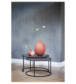 L&L Zestaw 2 stolików TALCA 75 cm 67 cm brąz