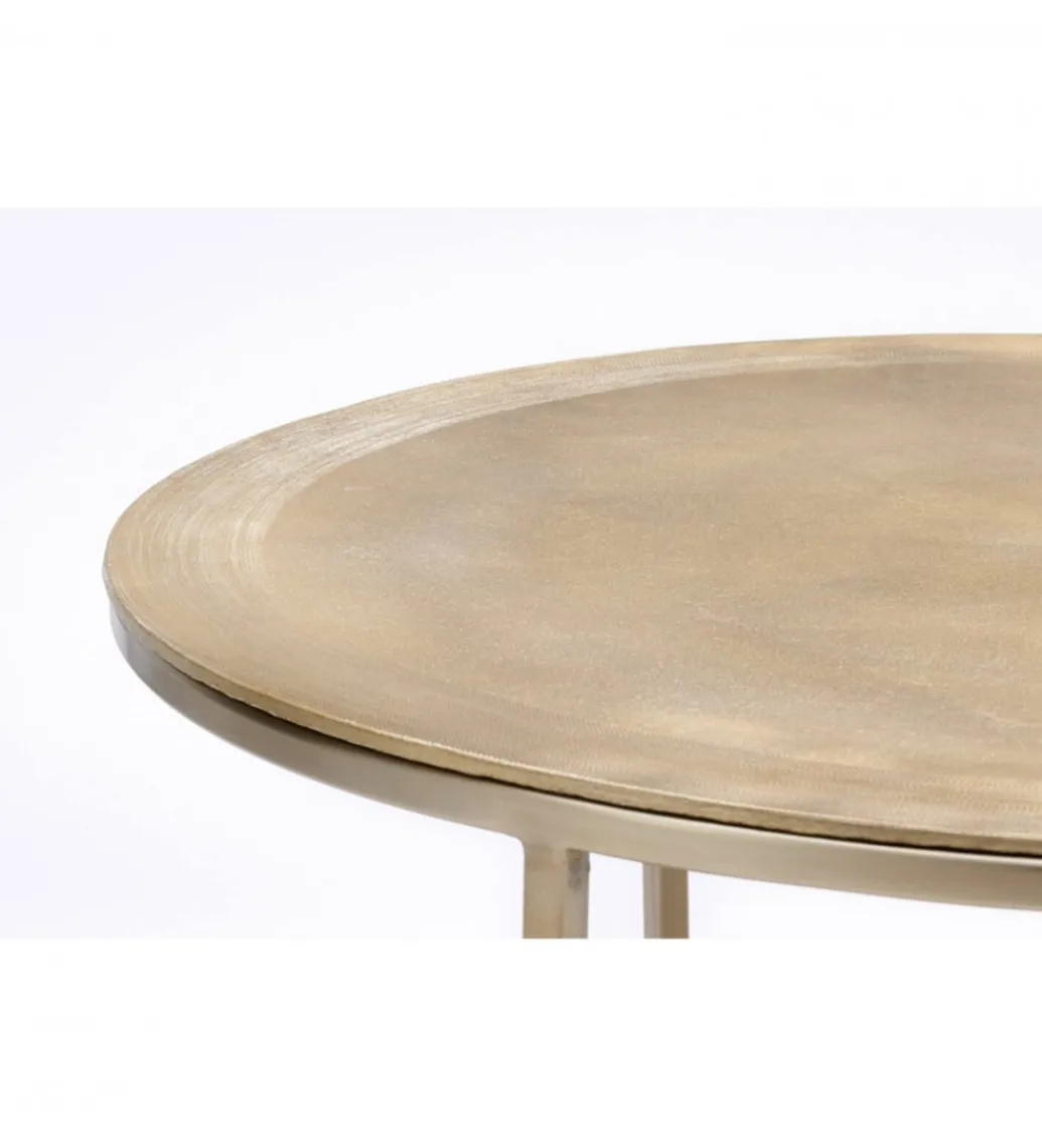 L&L Zestaw 2 stolików TALCA 75 cm 65 cm złoty